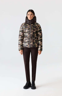Camouflage Print Ladies Down Jacket