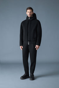 Black-Black Men's Wool Jacket