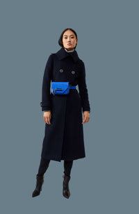 Navy Ladies  Wool Coat