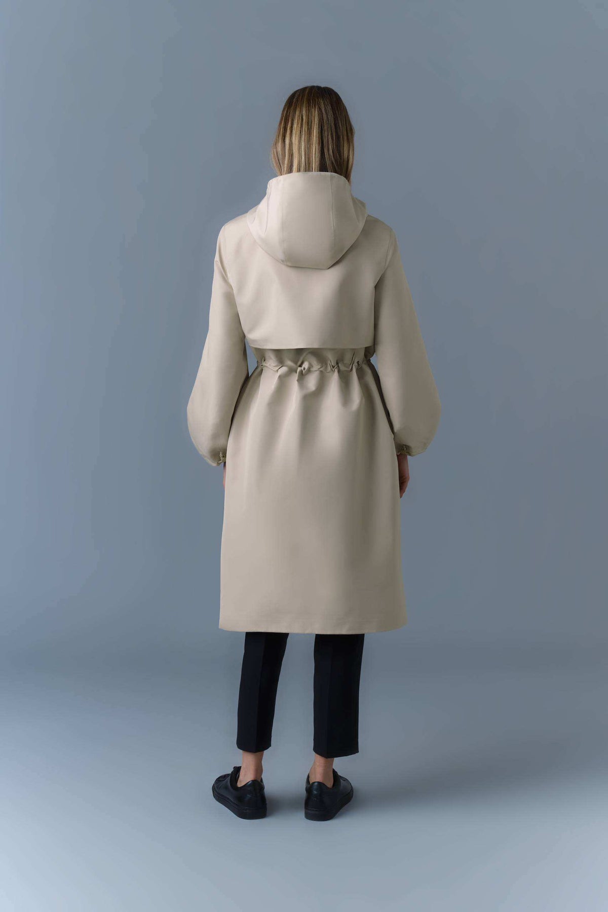 Trench-Celestial Blue Ladies Rainwear/ Rainproof Coat