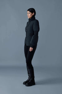 Black Ladies Mixed Media Jacket