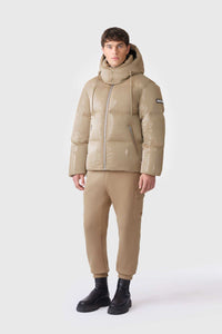 Light Camel Men's Hooded Down Jacket