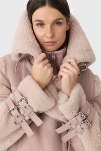 Sepia Rose-Sepia Rose Ladies Shearling Jacket