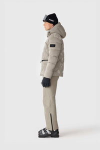 Taupe Men's Hooded Down Jacket