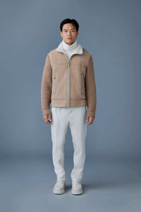 Light Camel-Natural Men's Mixed Media Jacket
