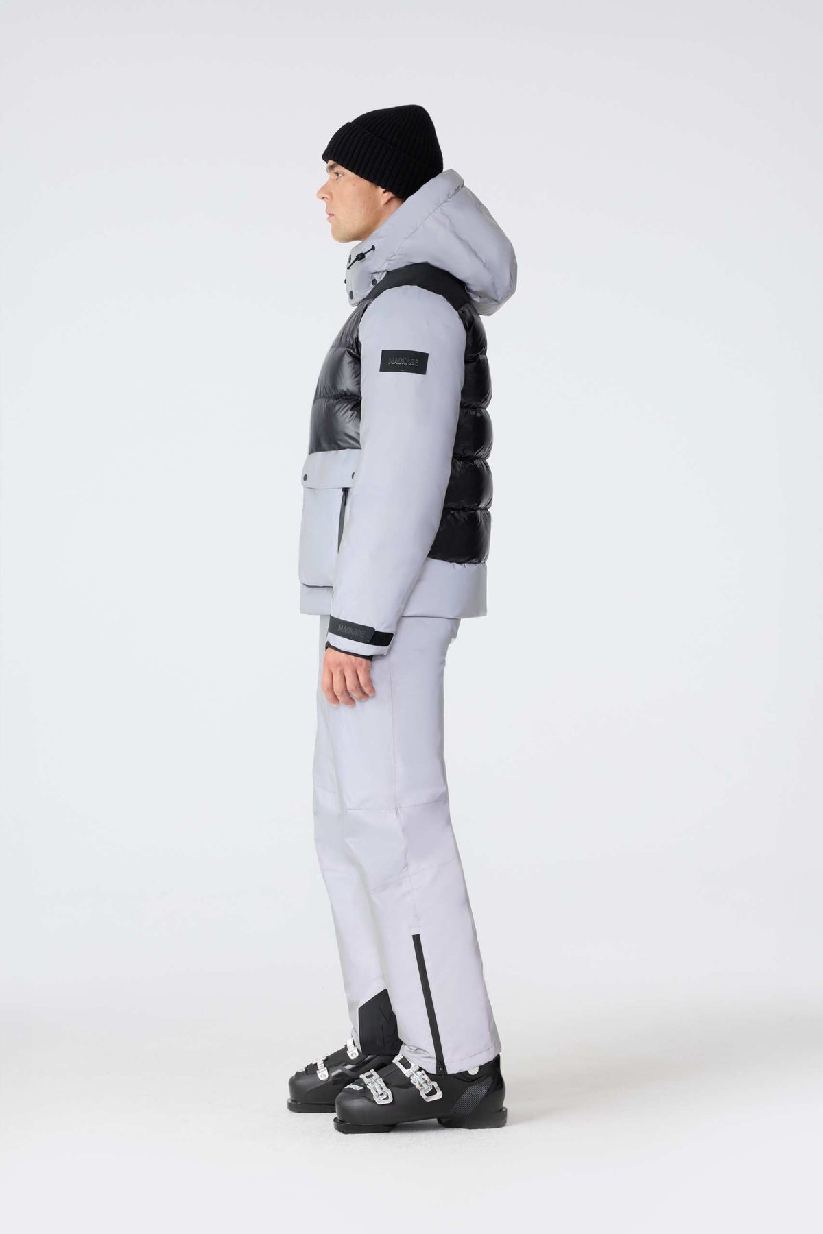 Reflective Men's Hooded Down Jacket