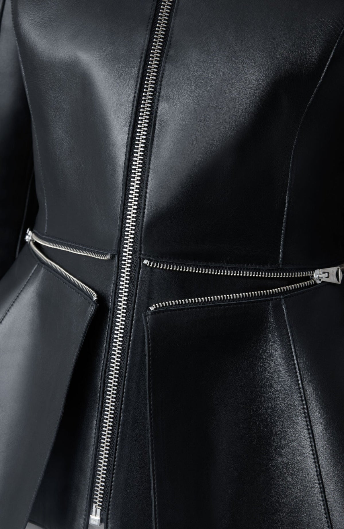 Black Ladies Leather Jacket