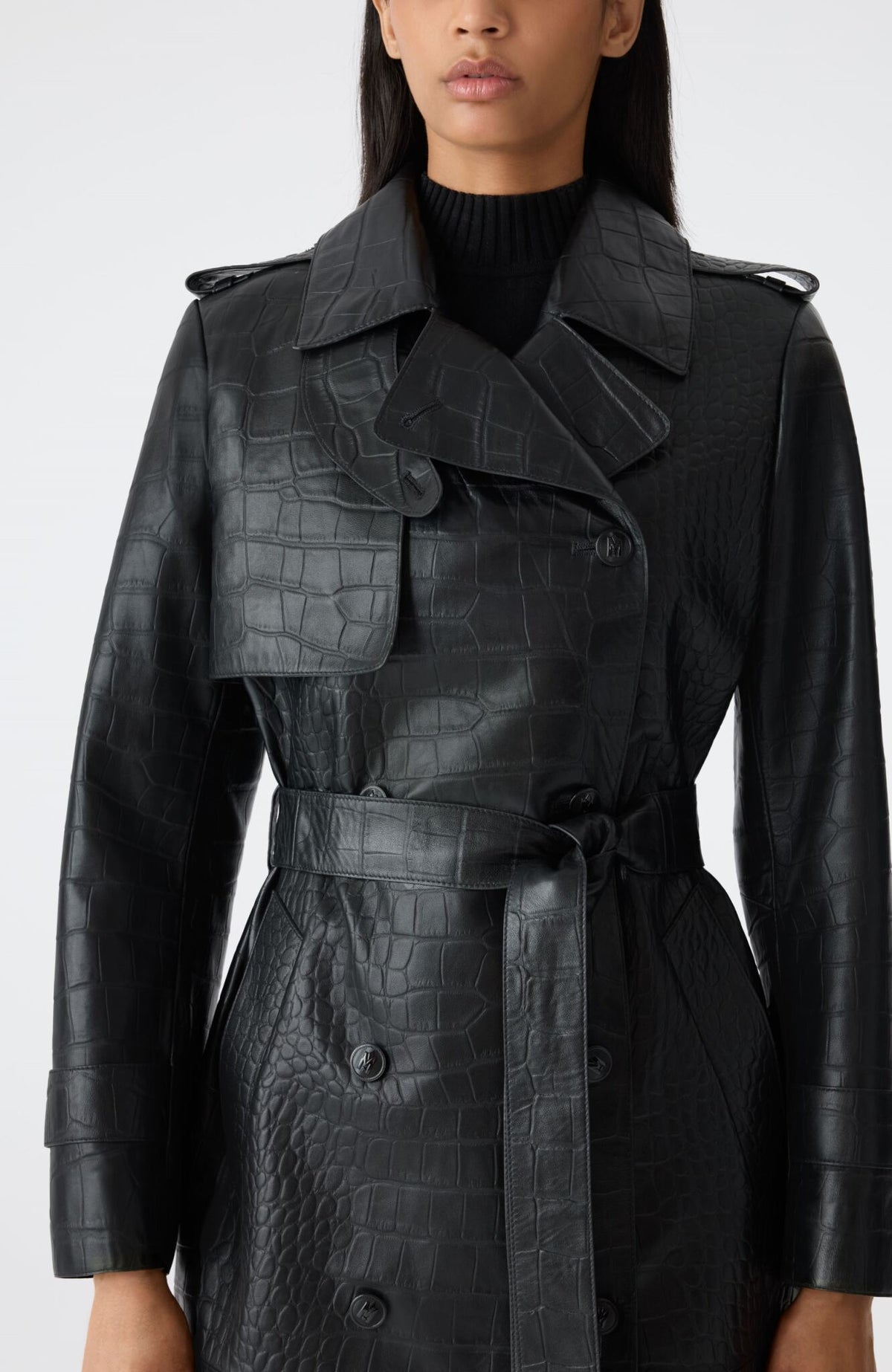 Black Ladies Leather coat