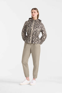 Taupe Snake Ladies Rainwear Jacket