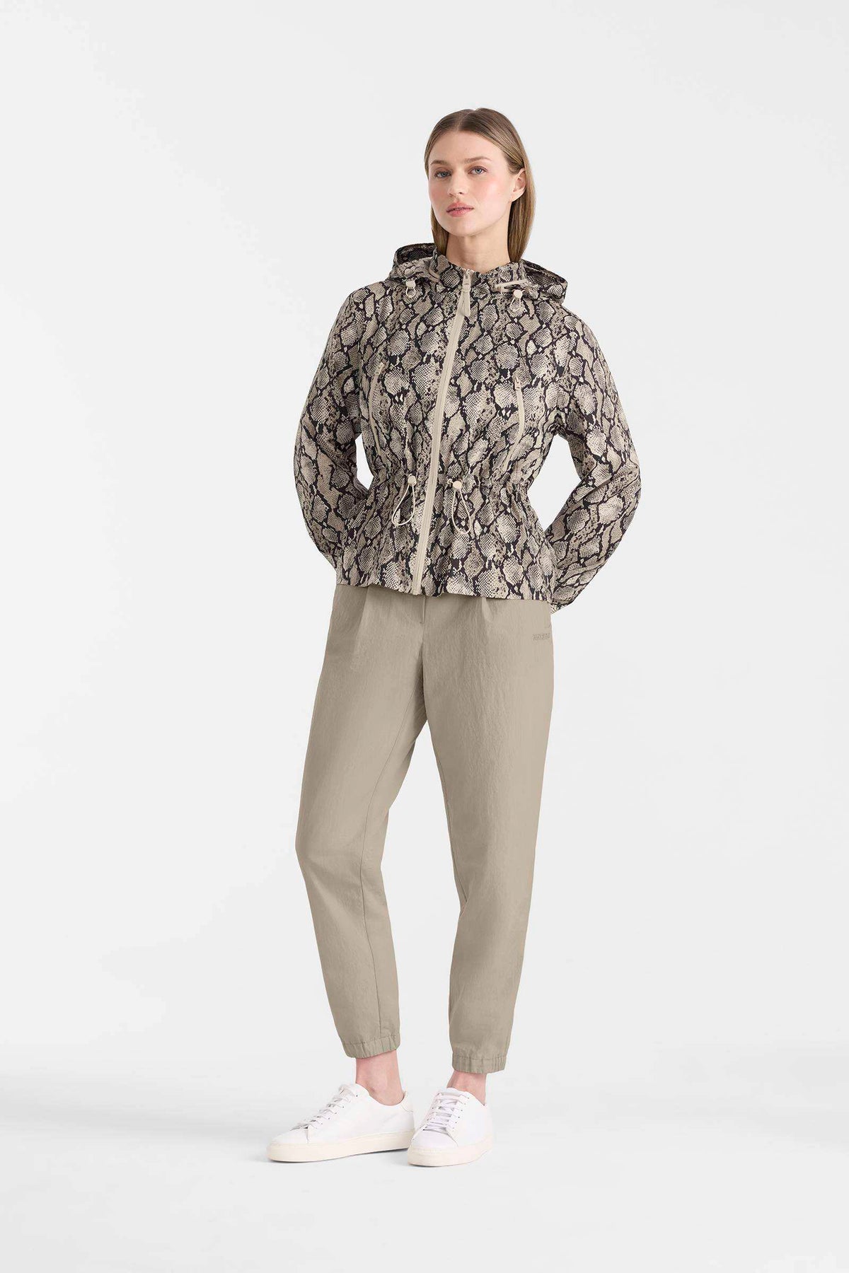Taupe Snake Ladies Rainwear Jacket
