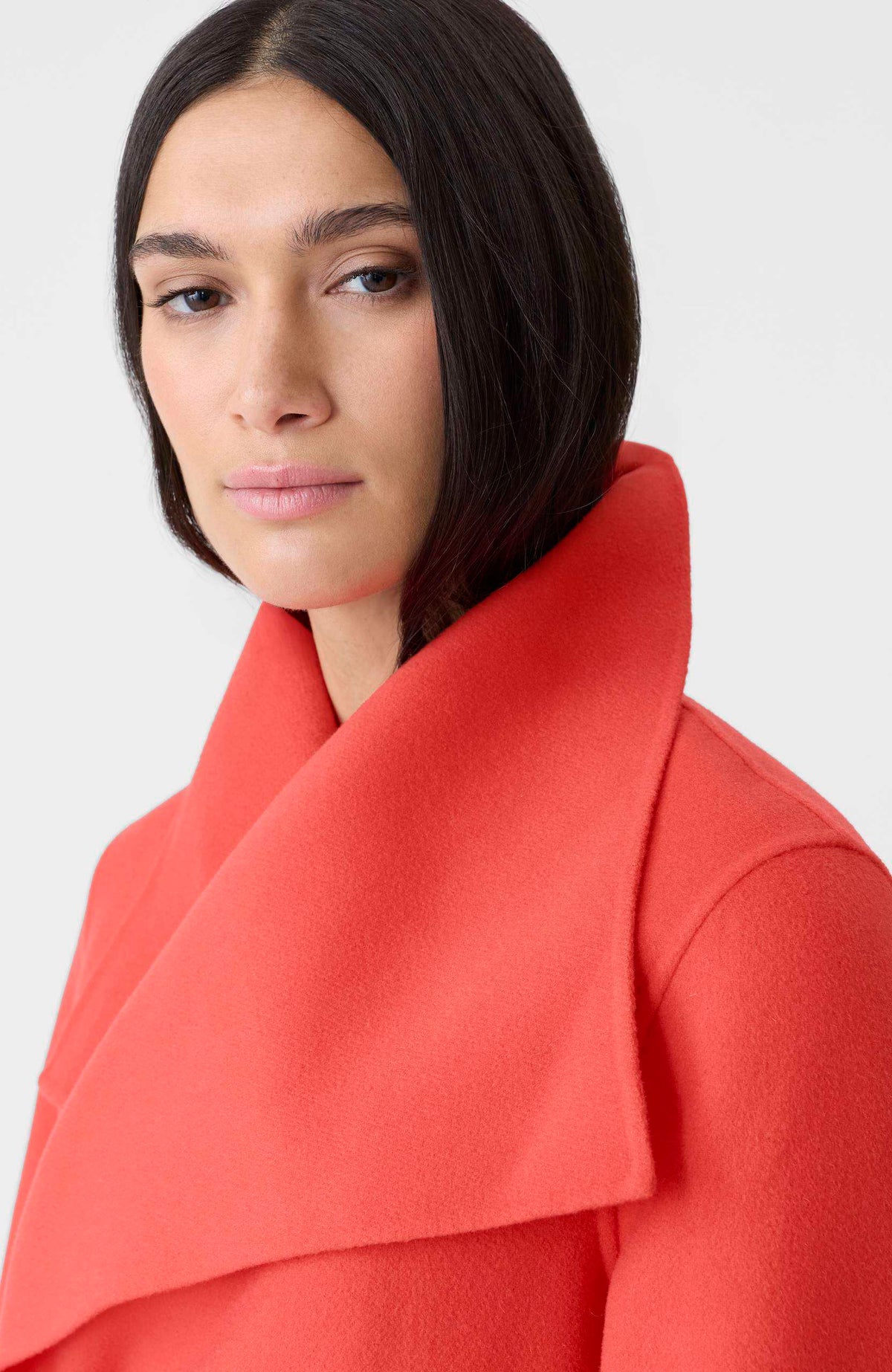 Papaya Ladies Belted Light Wool Coat