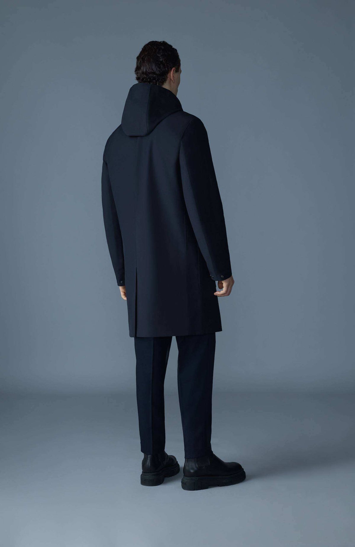 Navy Men's Hooded Rainwear/ Rainproof Coat