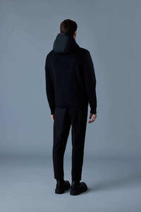 Black Men's Hooded Light Down Jacket