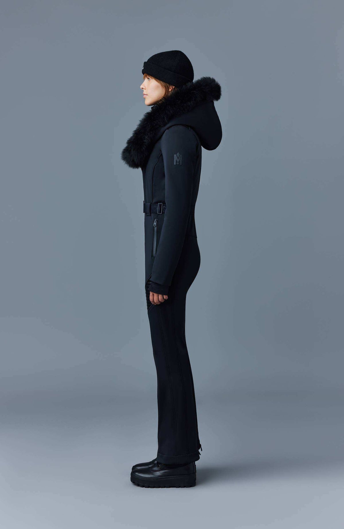 Black Ladies One Piece Ski Suit