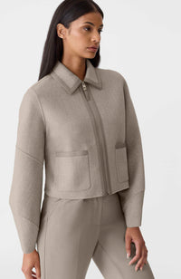 Taupe Mix-Taupe Ladies  Wool Jacket