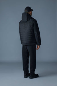 Black Men's Mixed Media Jacket