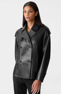 Black Ladies Leather Jacket