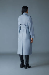Fog Blue Ladies Leather coat