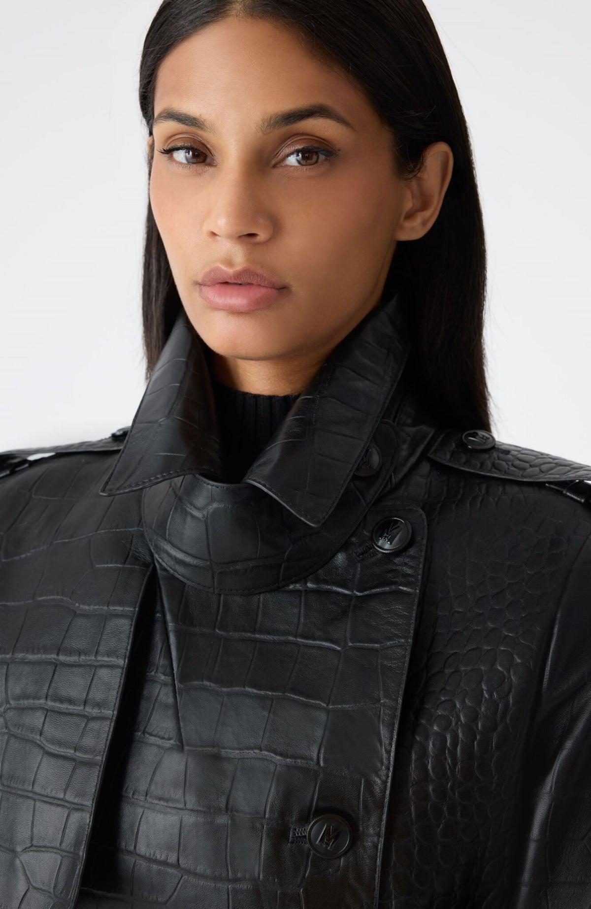 Black Ladies Leather coat