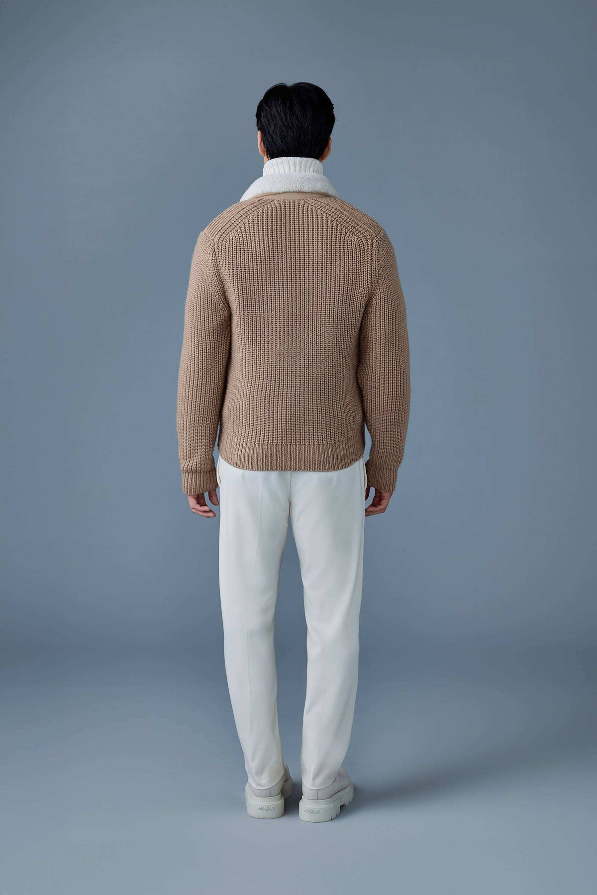 Light Camel-Natural Men's Mixed Media Jacket
