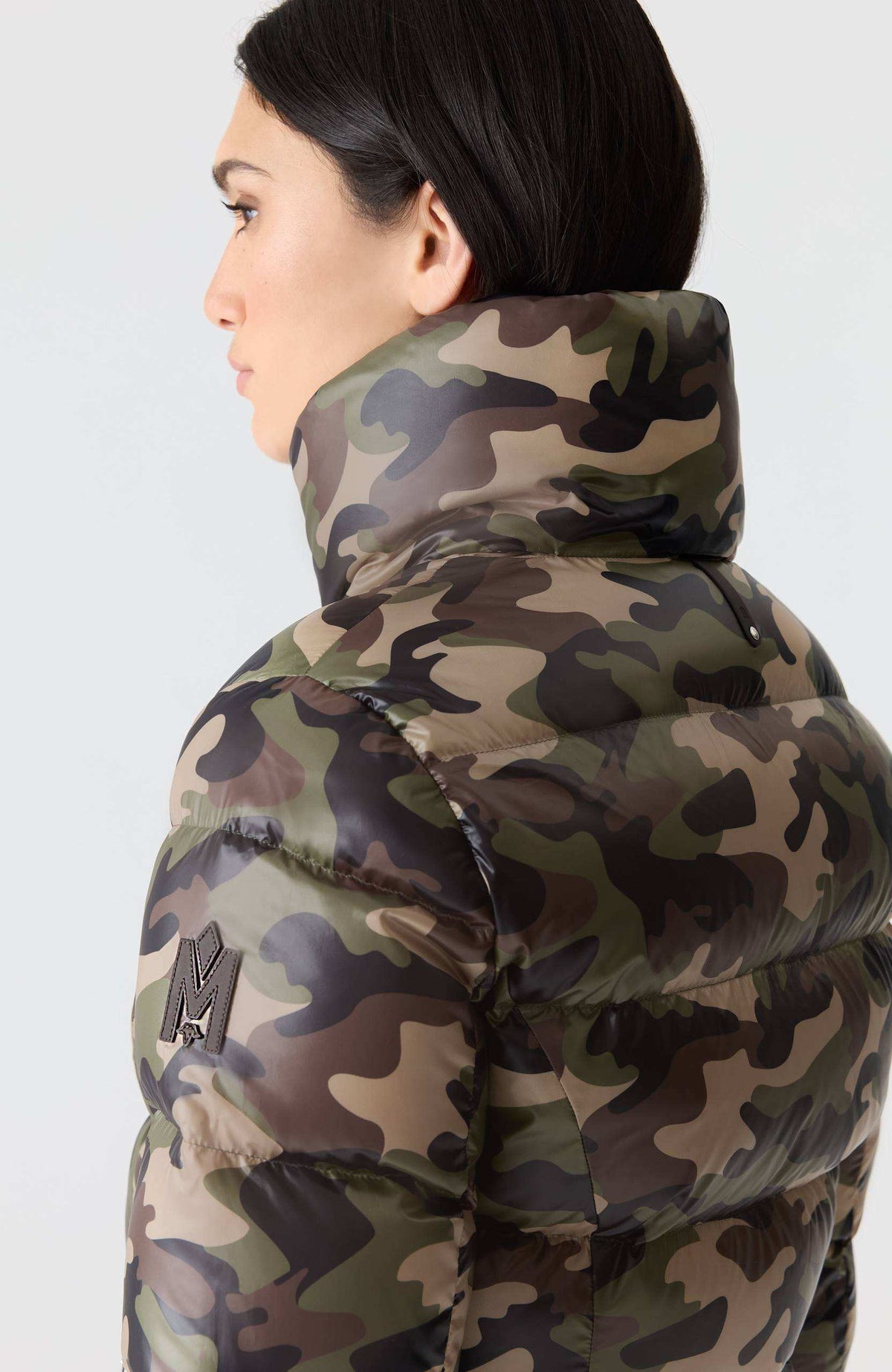 Camouflage Print Ladies Down Jacket