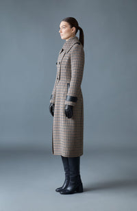 Earth Brown Multi Ladies  Wool Coat