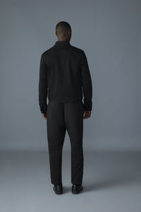 Black Men's Mixed Media Jacket