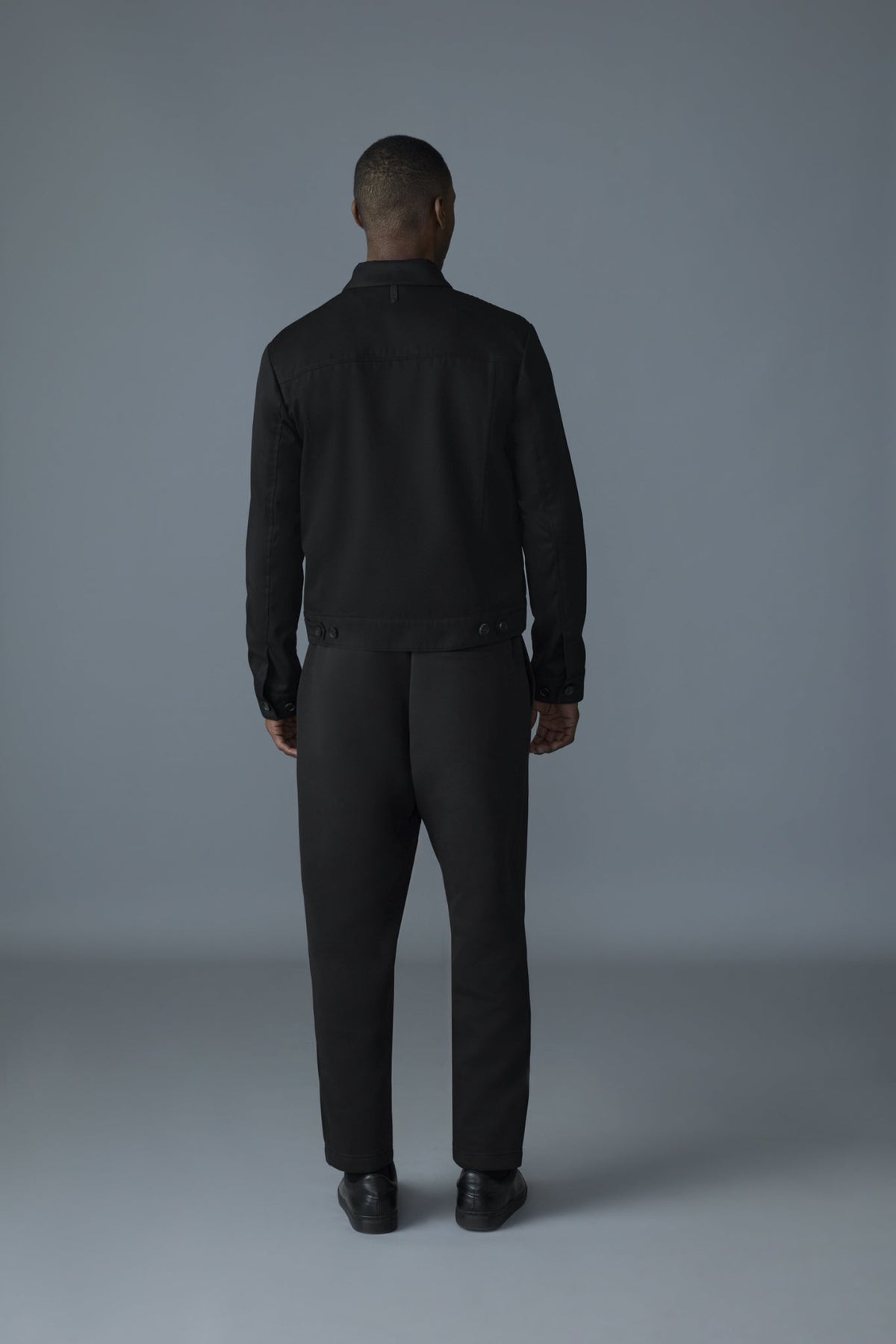 Black Men's Mixed Media Jacket