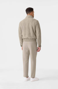 Taupe Men's Zip Up Jacket