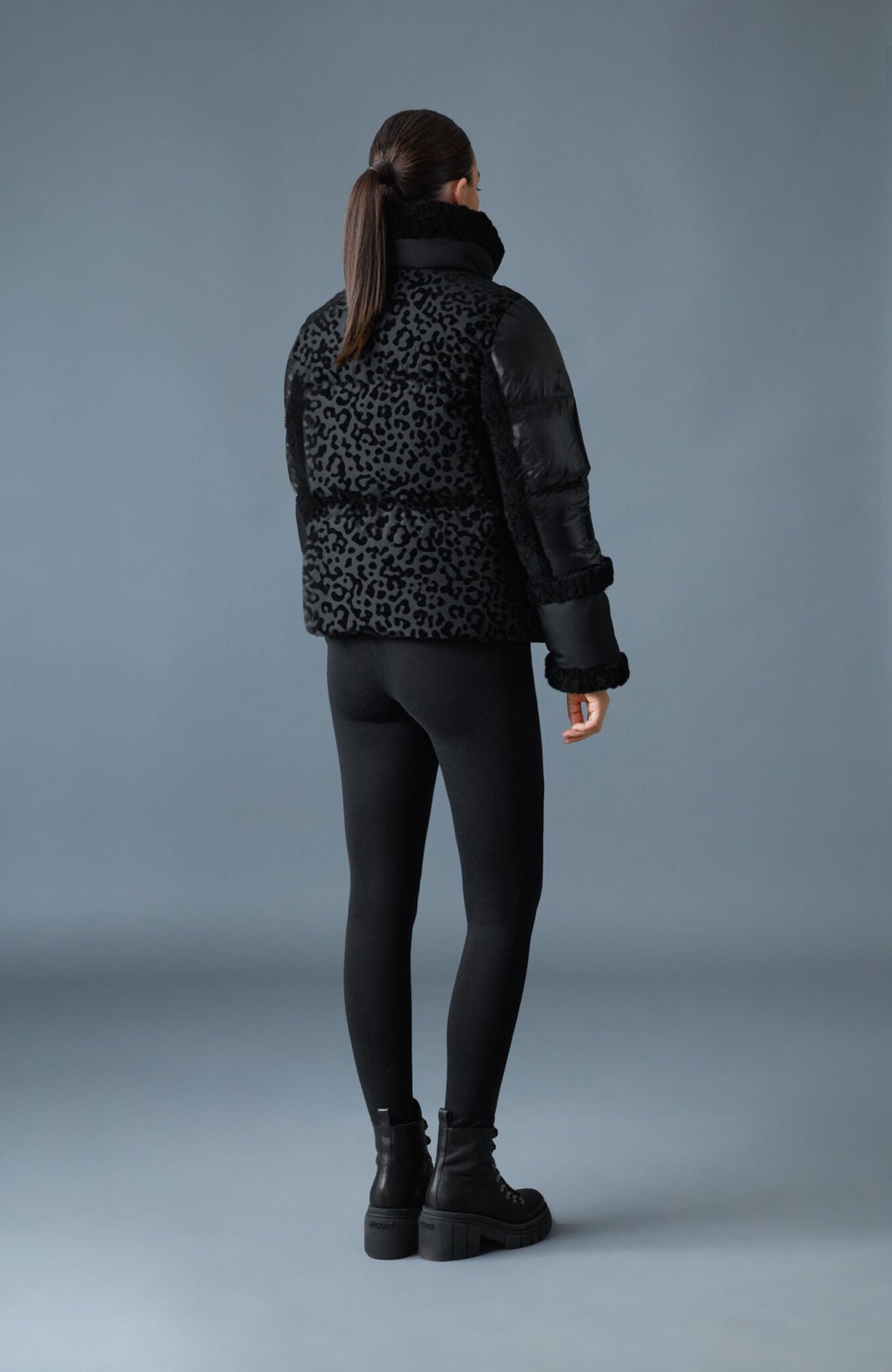 Black-Black Ladies Down Jacket