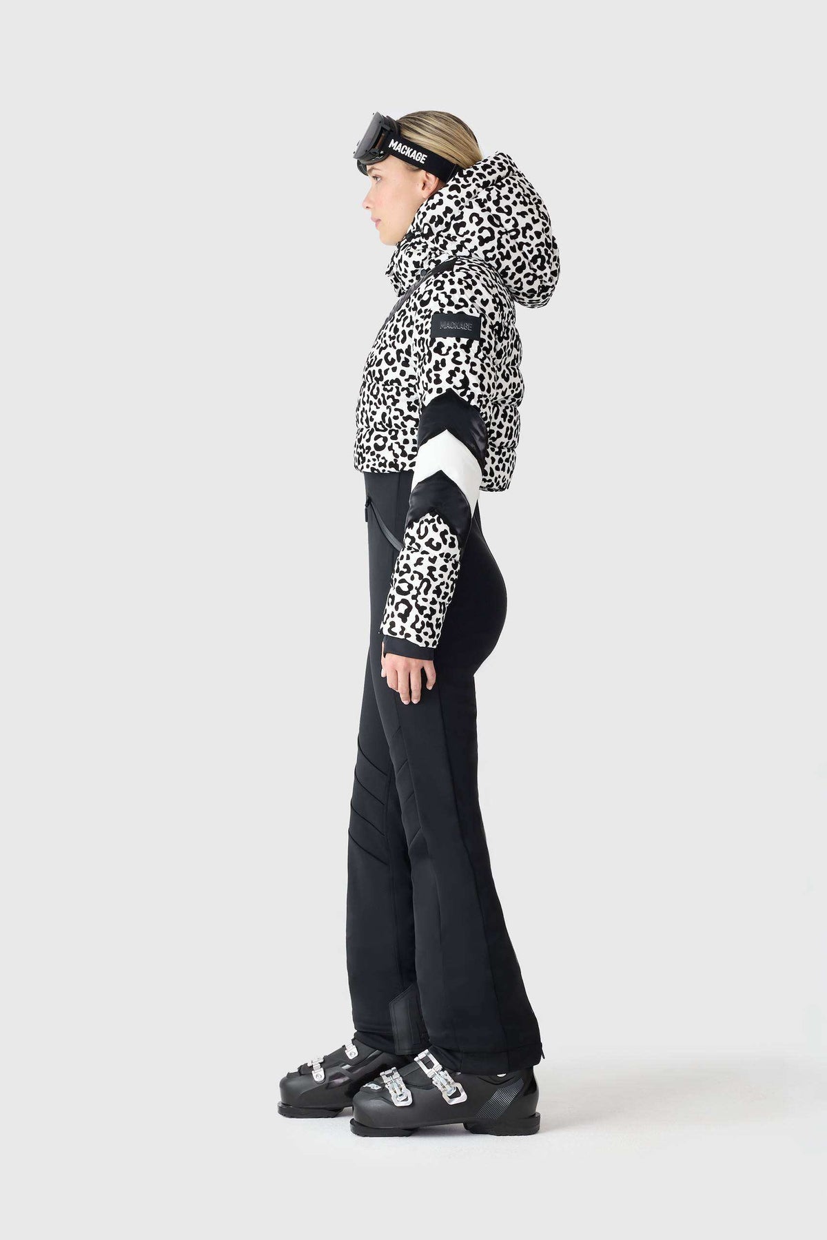 Black-White Ladies One Piece Ski Suit