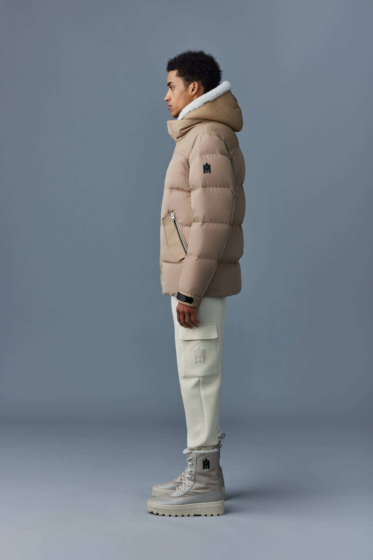 Camel Men's Hooded Down Jacket