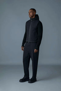 Black Men's Mixed Media Jacket