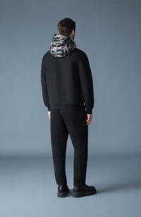 Black-Camouflage Print Men's Hooded Ready To Wear Jacket