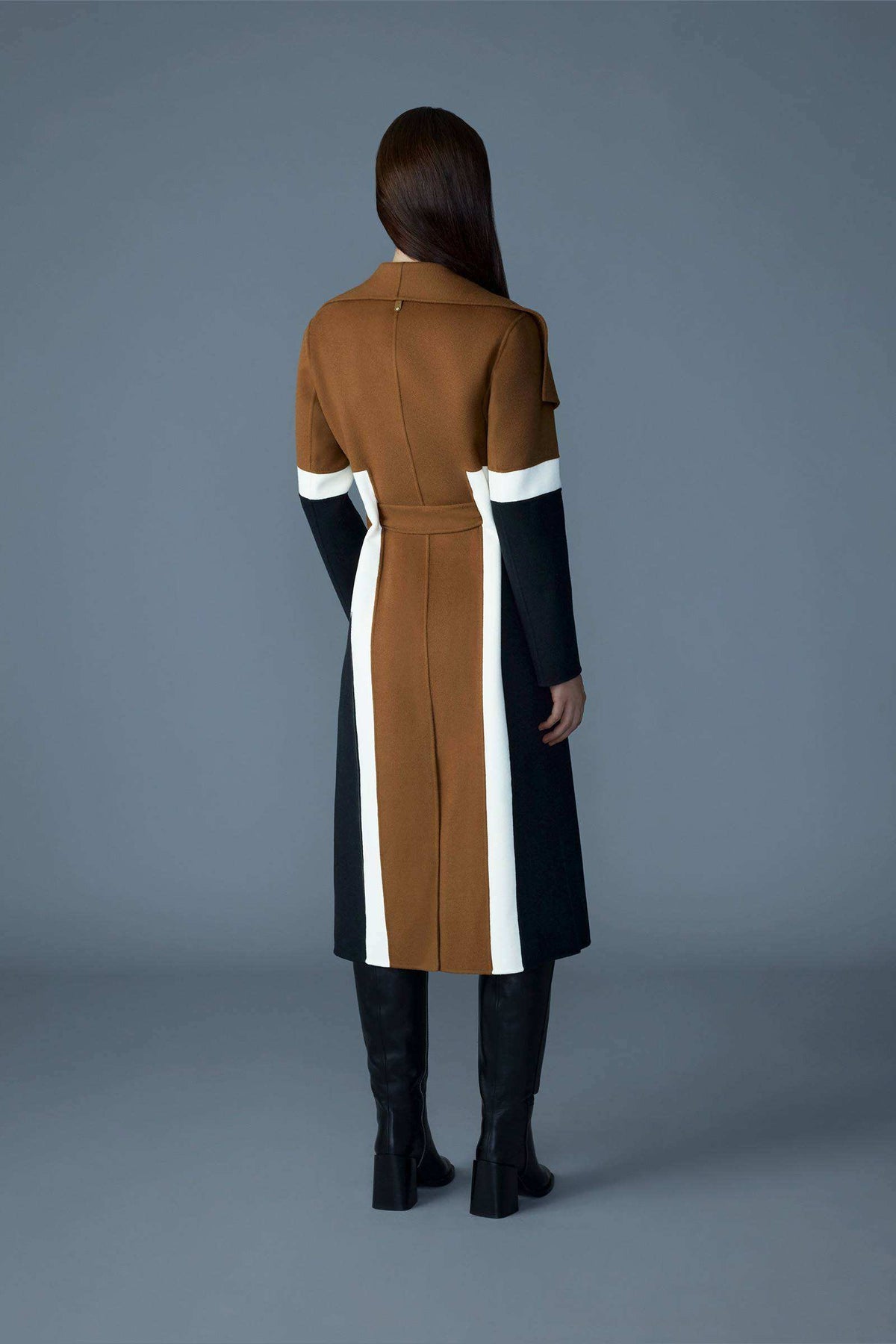 Earth Brown Multi Ladies  Wool Coat