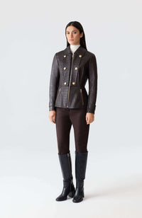 Coffee Ladies Leather coat