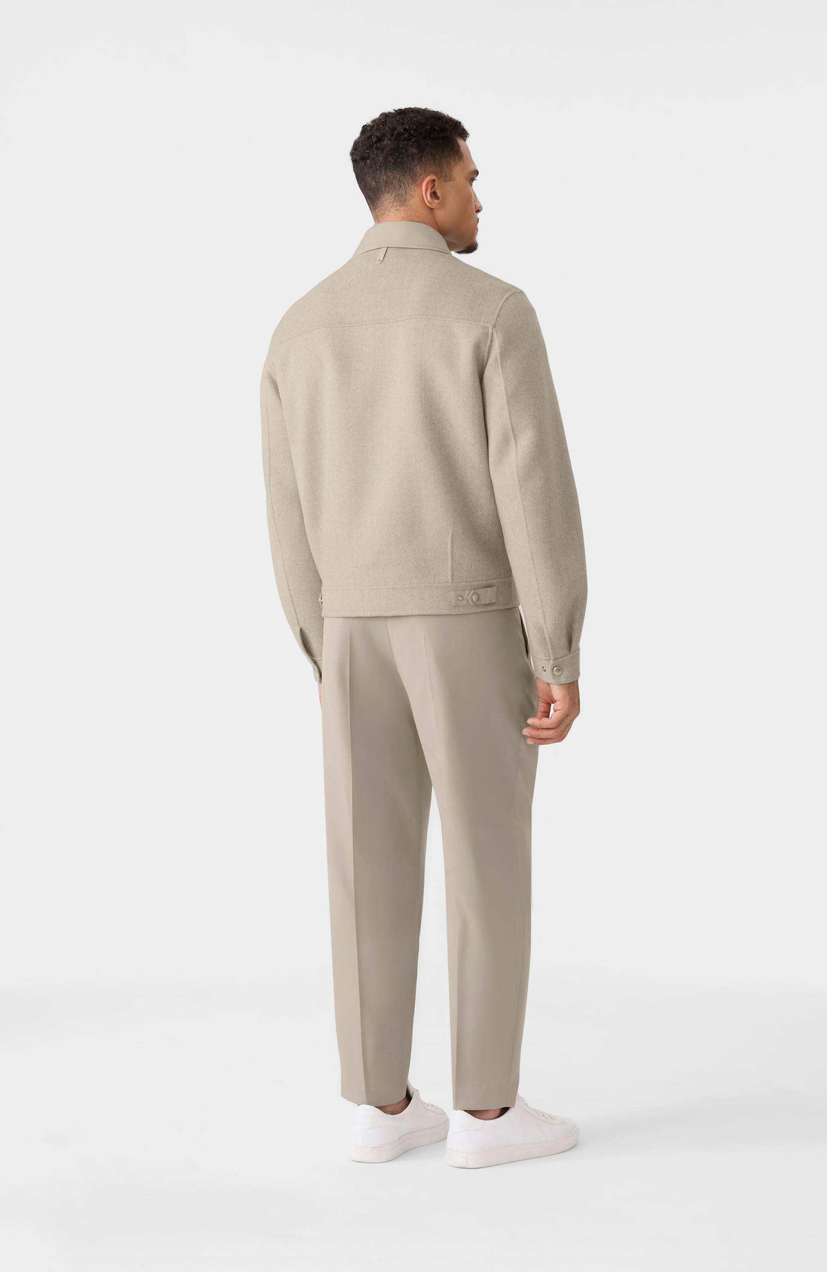 Taupe Mix-Taupe Men's Wool Jacket
