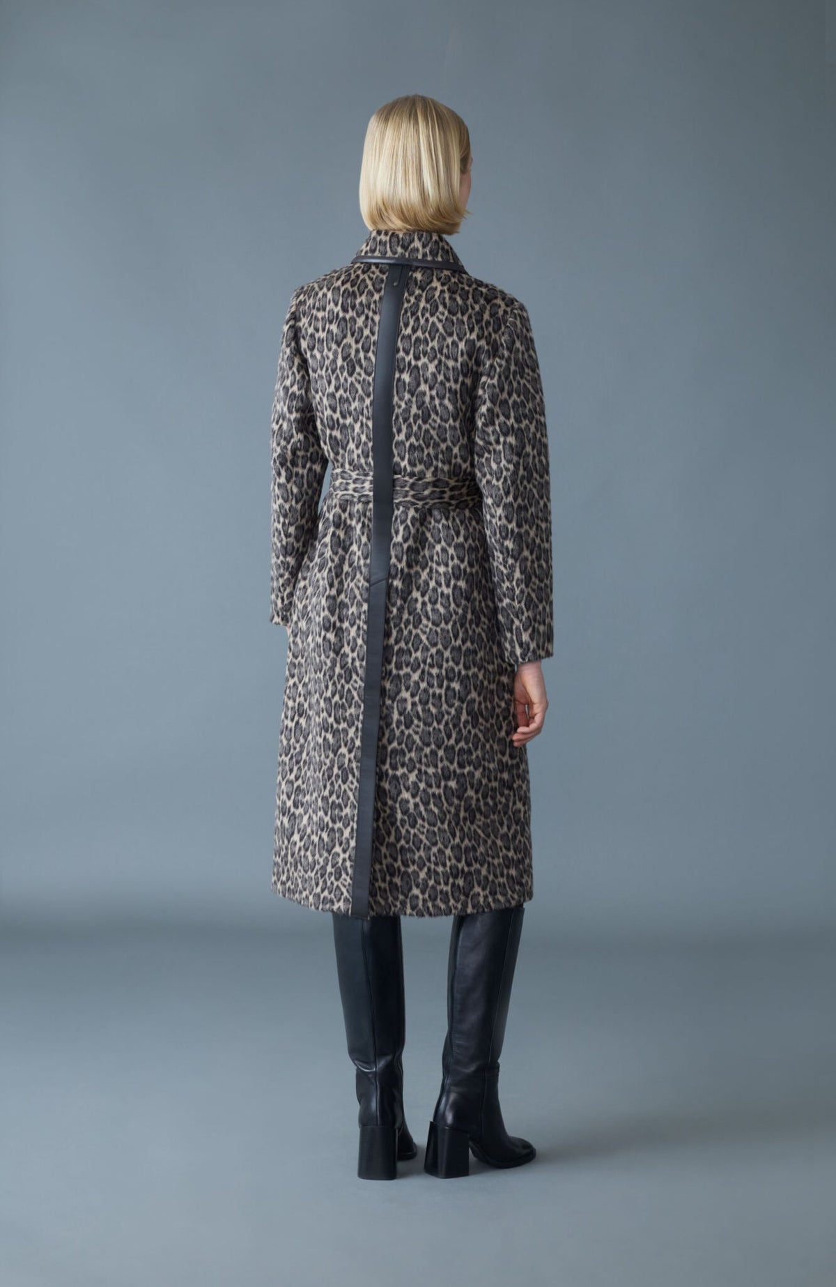Light Camel Multi Ladies  Wool Coat