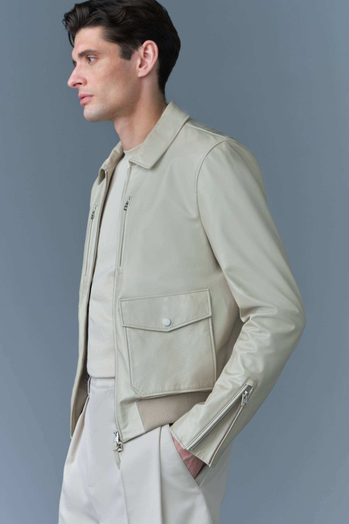 Trench Men's Leather Jacket