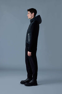 Black Men's Hooded Light Down Jacket