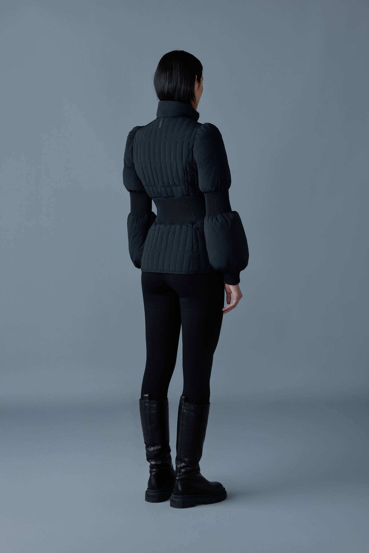 Black Ladies Mixed Media Jacket