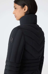 Black Ladies Hooded Light Down Jacket