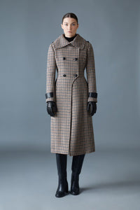 Earth Brown Multi Ladies  Wool Coat