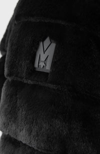 Black Ladies Hooded Down Jacket