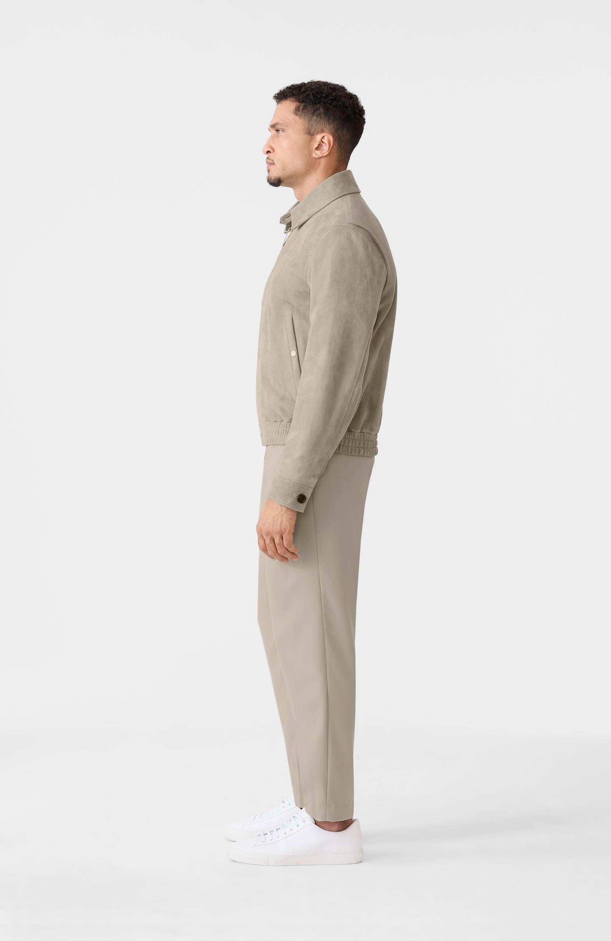 Taupe Men's Zip Up Jacket