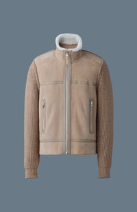 Light Camel-Natural Men's Mixed Media Jacket