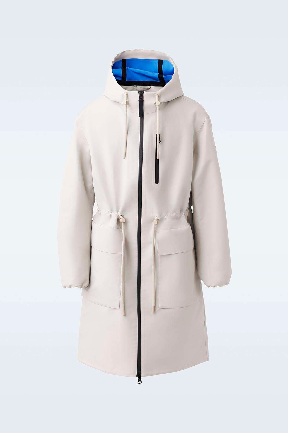 Trench-Celestial Blue Men's Hooded Rainwear/ Rainproof Coat