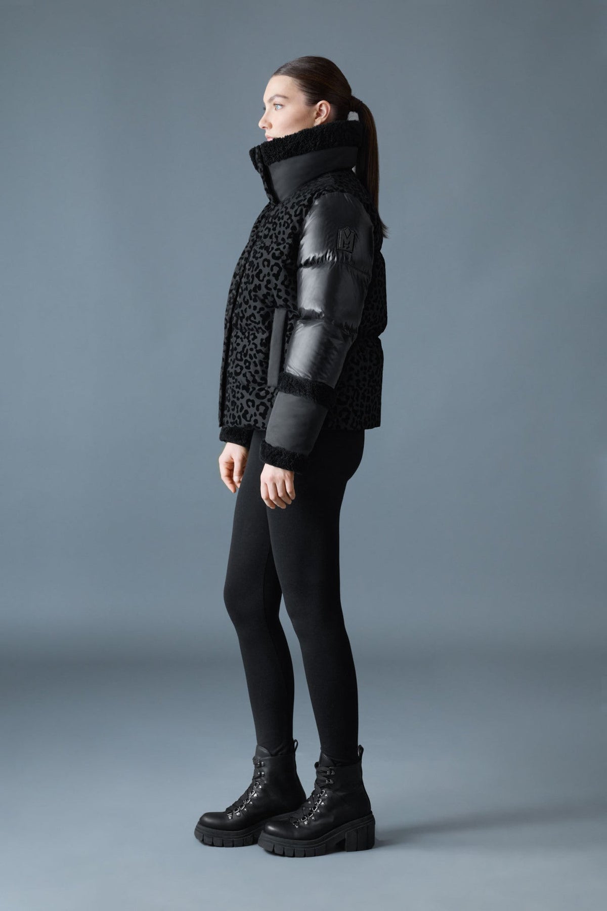 Black-Black Ladies Down Jacket