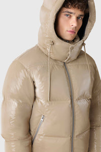 Light Camel Men's Hooded Down Jacket