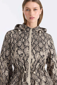 Taupe Snake Ladies Rainwear Jacket
